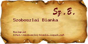 Szoboszlai Bianka névjegykártya